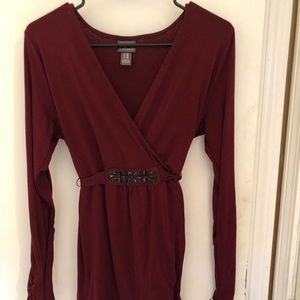 Maroon Maternity Shirt